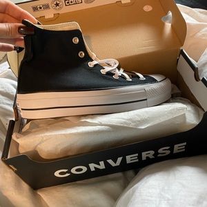 Black platform converse